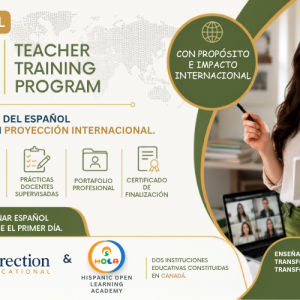 Banner oficial del International ELE Teacher Training Program, un programa profesional de 110 horas desarrollado conjuntamente por Direction Educational y HOLA – Hispanic Open Learning Academy para la formación de profesores de Español como Lengua Extranjera (ELE).